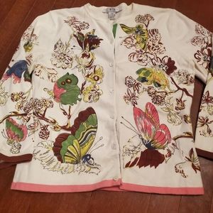 Cabi butterfly print cardigan